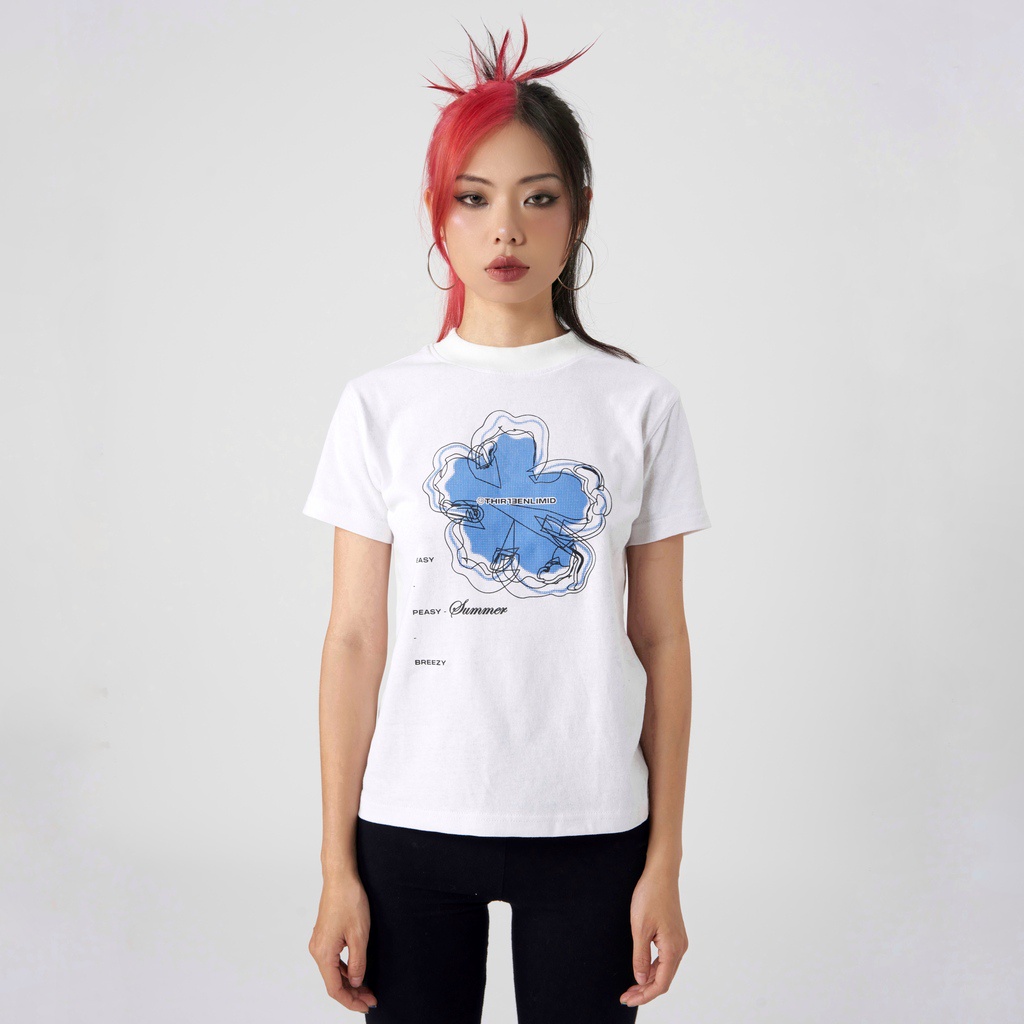 Áo thun nữ ngắn tay Easy white T-shirt