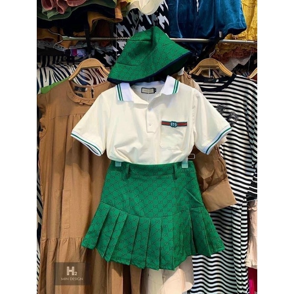 Set 3 món cv + áo polo + nón nhu mì