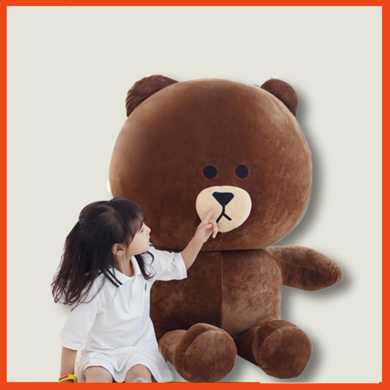 Gấu Bông Brown - Gấu Bông Brown To Cao Cấp Màu Socola Khổ Vải 95cm tới 1m5 Qùa Tặng Ý Nghĩa SM744