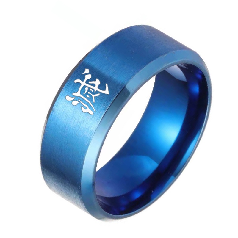Anime Demon Slayer Ring Tanjiro Nezuko Titanium Steel Ring cho người lớn Trẻ em Halloween Cosplay Phụ kiện