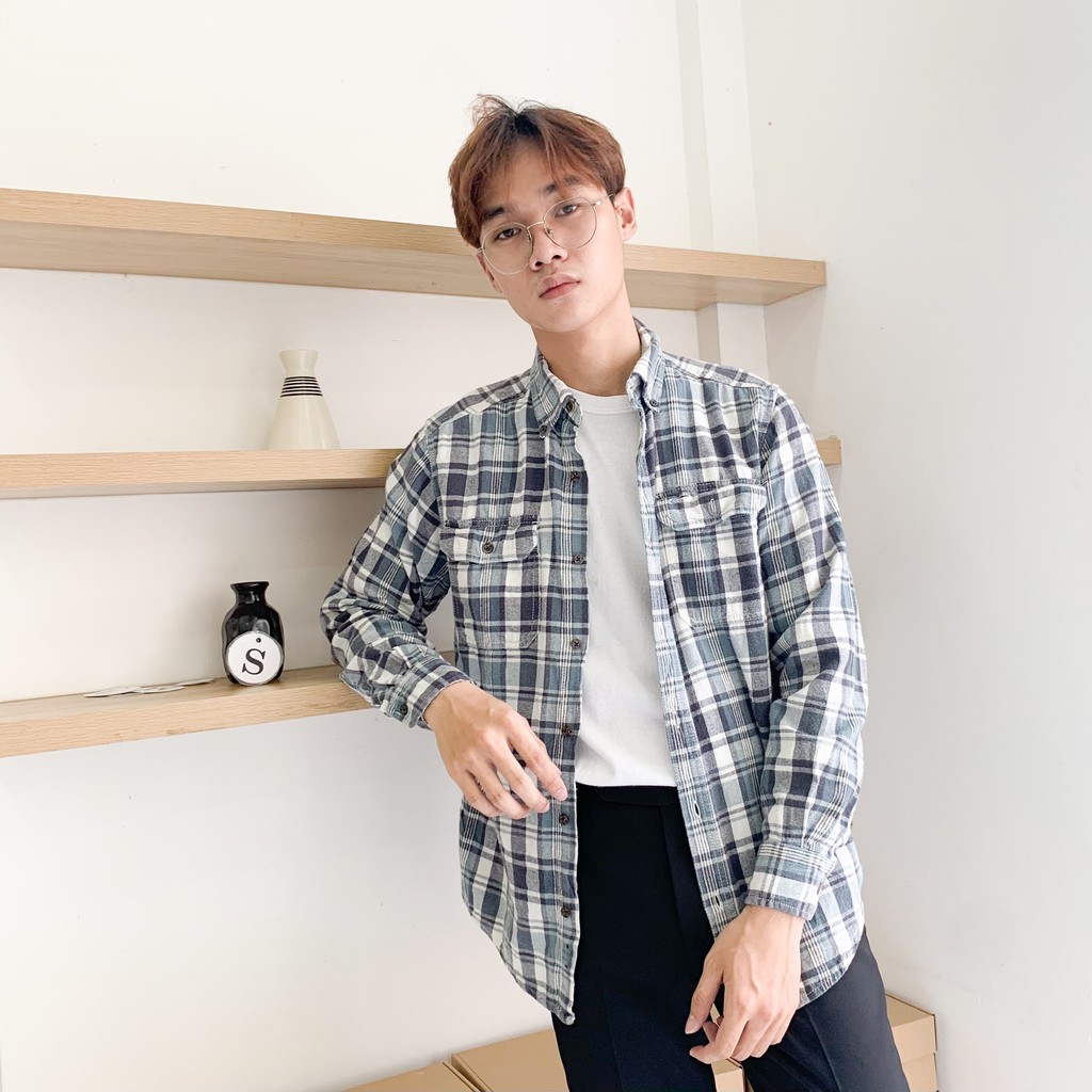 GIẢM SỐC ÁO KHOÁC SƠ MI FLANNEL 69K ÁO [ SIZE S] CARO CHỐNG NẮNG DÀI TAY HÀNG 2HAND TUYỂN CHỌN