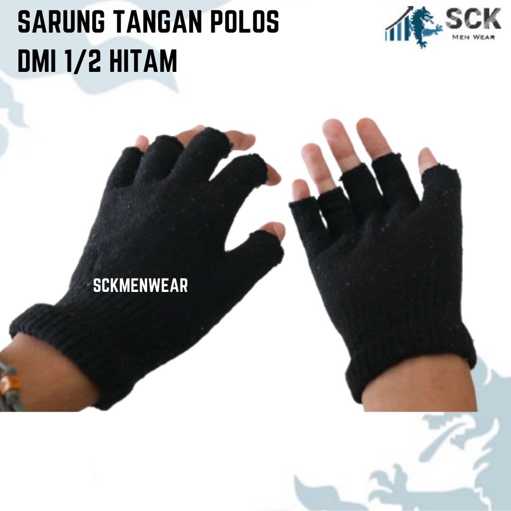Găng Tay Dmi 1 / 2 Màu Đen Trơn Dành Cho Người Lớn / Trẻ Em / Áo Sơ Mi / Thiết Bị Ô Tô Bán Sỉ