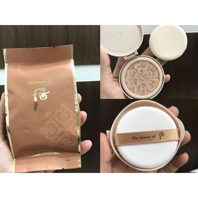 Phấn Nước Trang Điểm Whoo Cheongidan Radiant Essence Cushion SPF50+/PA+++ Chống Nắng, Dưỡng Trắng Hiệu Quả