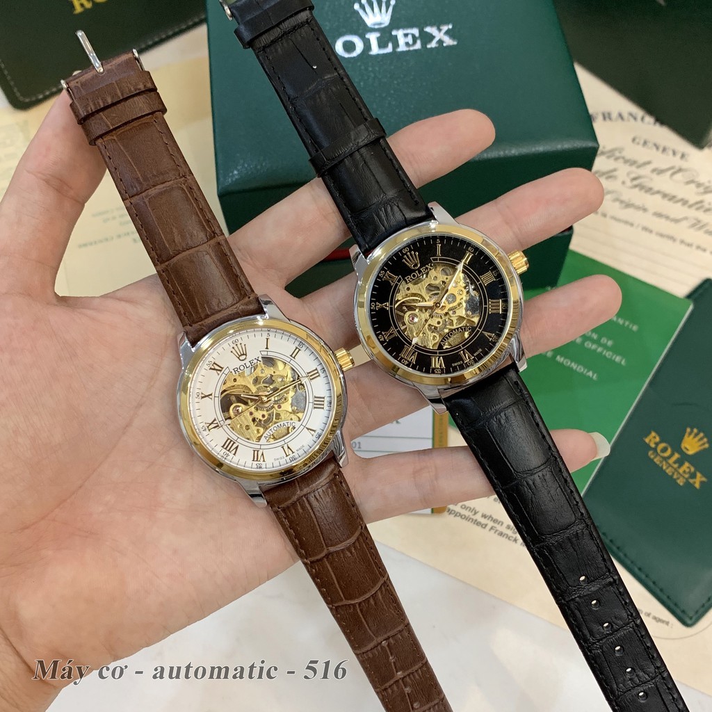 [Máy cơ] Đồng hồ nam Rolex máy cơ automatic - bản classic fullbox chống nước DH516 - shop228 | BigBuy360 - bigbuy360.vn