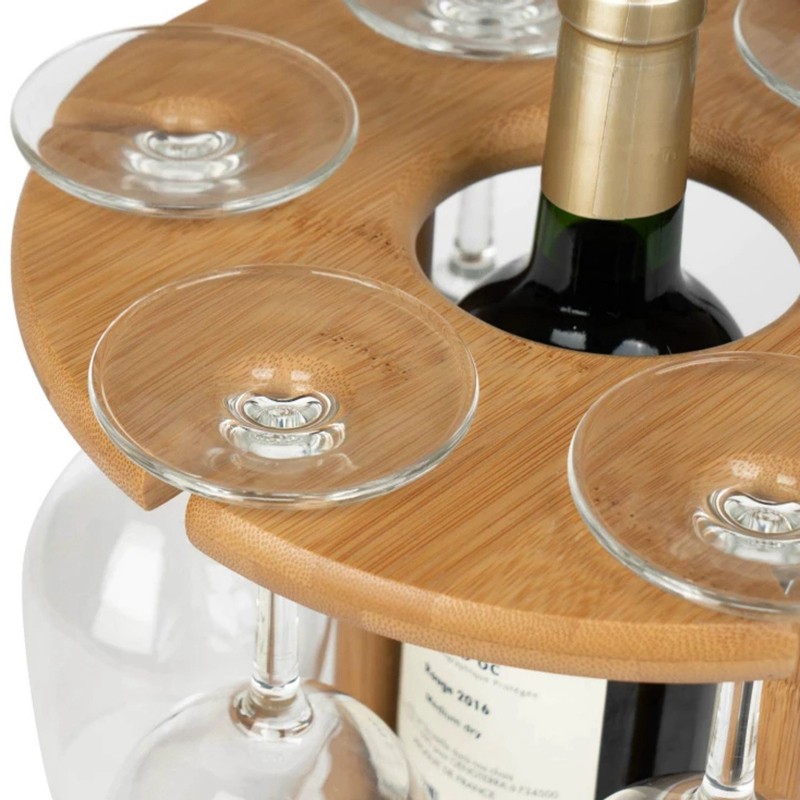 Detachable Wine Rack Wood Wine Glass Holder Bamboo Tabletop Wine Glass Drying Racks Camping | BigBuy360 - bigbuy360.vn