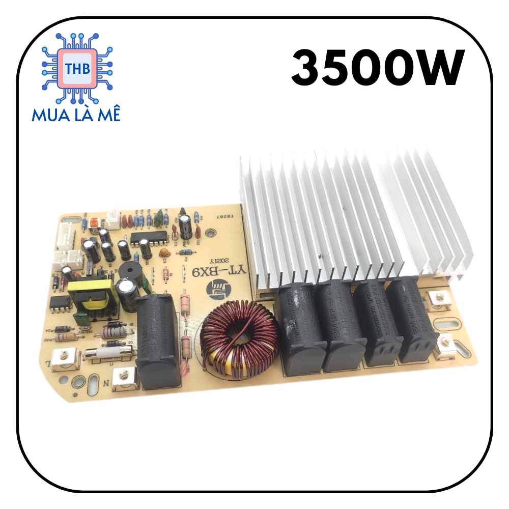 Bo mạch bếp từ cảm ứng 3500W chất lượng tốt.
