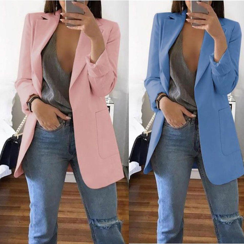 Áo Khoác Blazer Màu Sắc Thanh Lịch Có Size Lớn 6-22 Dành Cho Nữ