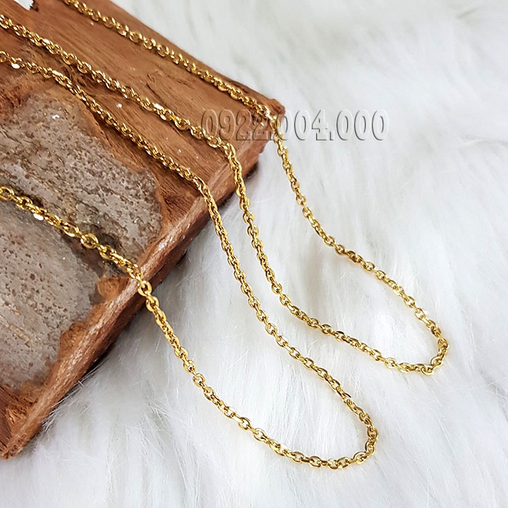 Dây chuyền xích mạ vàng cỡ nhỏ 3mm.