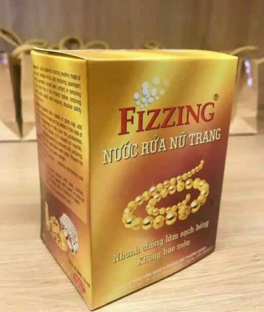 Nước rửa nữ trang Fizzing làm sạch nữ trang vàng bạc 35ml