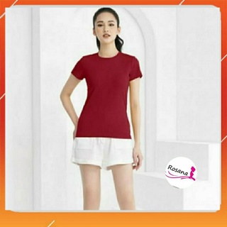 Áo Thun trơn cổ tròn phom ôm Áo phông nữ trơn Chất Cotton tăm bền đẹp
