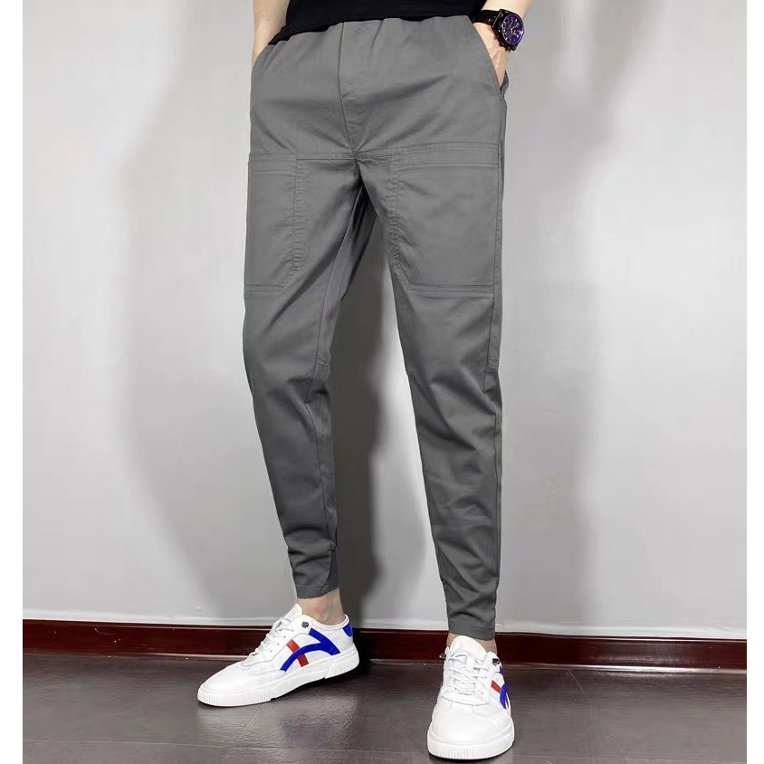 Quần jogger kaki co giãn, quần kaki nam bo cổ chân cá tính thời trang JG02