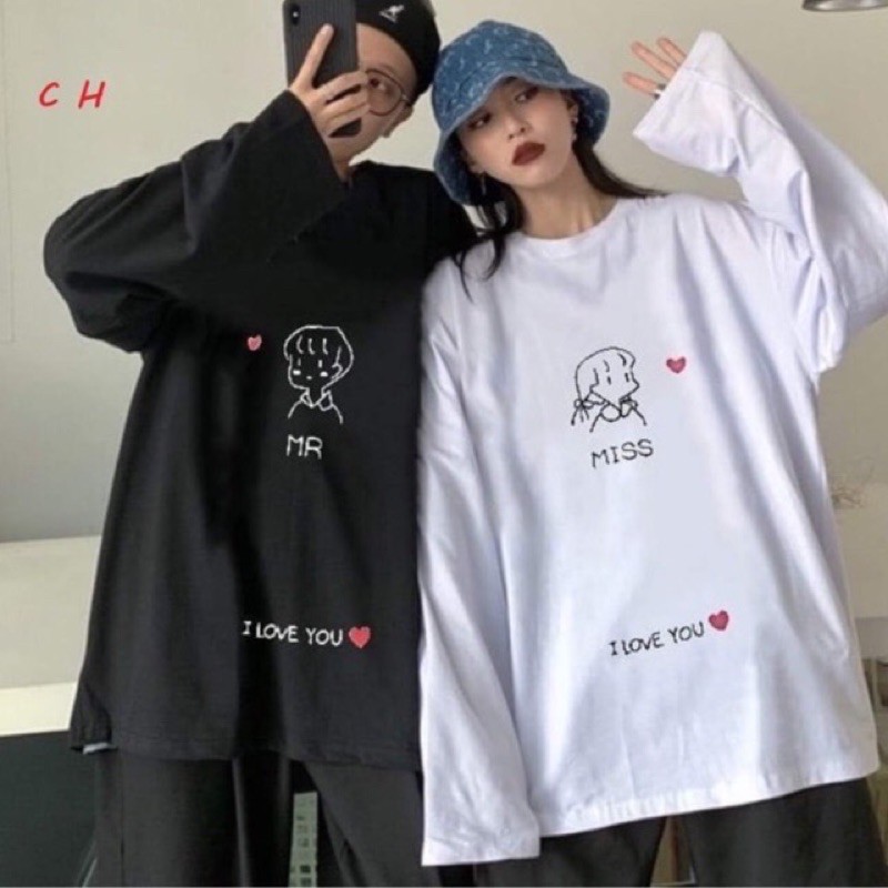 áo đôi I love you tay dài