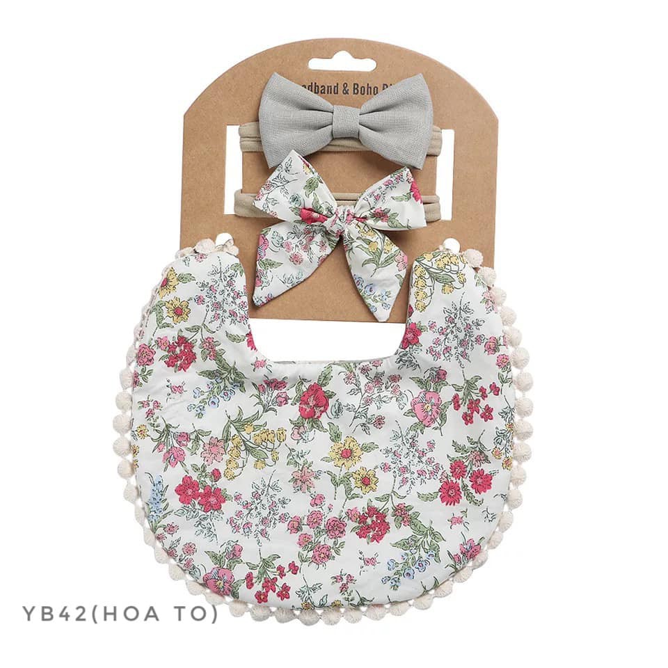 Set yếm băng đô nơ vintage YB42