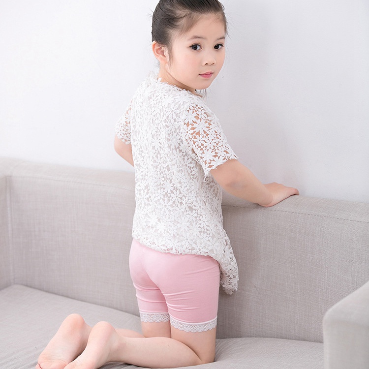 Quần Lót Cotton Phối Ren Mềm Mại Cho Bé Gái 3-10 Tuổi