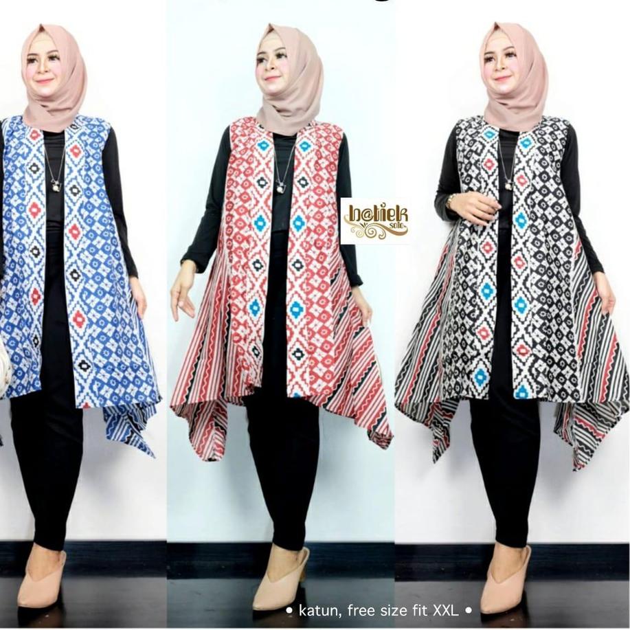 Giá đặc biệt... Cardi TL Aserehe Songket Batik Áo Vest Cotton Dệt Kim Màu Gà Cao Cấp Hiện Đại Cho Nữ