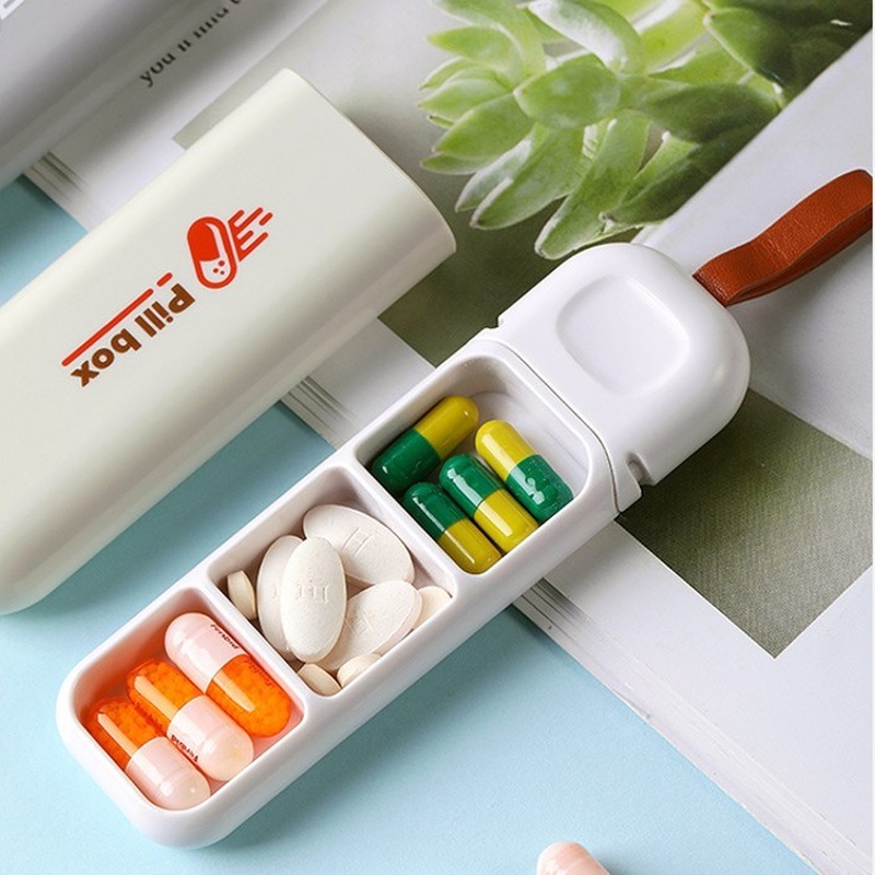 Hộp Đựng Thuốc 3 Ngăn Bằng Nhựa Phong Cách Bắc Âu