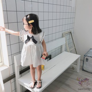 Đầm Bé Gái Thắt Nơ Eo