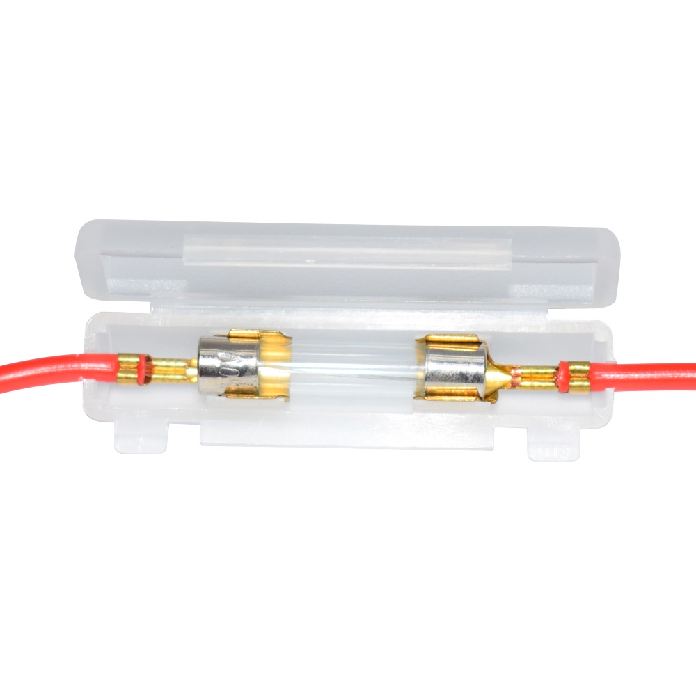 Set 2 Cầu Chì Thủy Tinh 6x30mm 0-250V Có Cầu Chì Bằng Đồng + Dây Đồng Cho Xe Máy