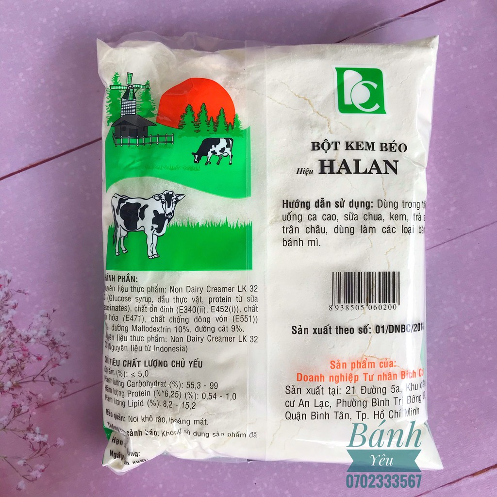 Bột béo Creamer Hà Lan 500g - Bột kem béo trà sữa cà phê bánh ngọt - PC01