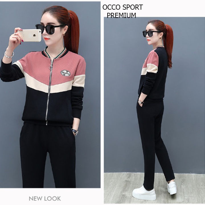 Bộ đồ thể thao khóa kéo phối màu TT505_HÀNG XUẤT NHẬT-HÀN