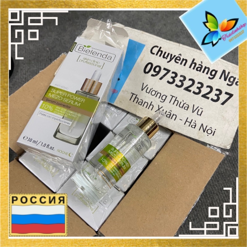 Serum  cho làn da dầu và có vết thâm Bielenda Super Power Mezo Serum với 10%AHA, PHA, vitamin B3 30ml