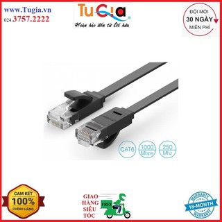 Dây mạng 2 đầu đúc cat6 utp dây dẹt dài 3m ugreen nw104 11237 - hàng chính hãng