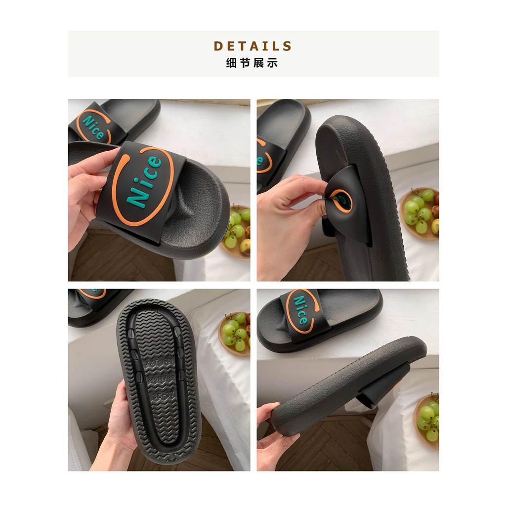 Dép quai ngang cặp đôi nam nữ Nice đế bánh mì - US723