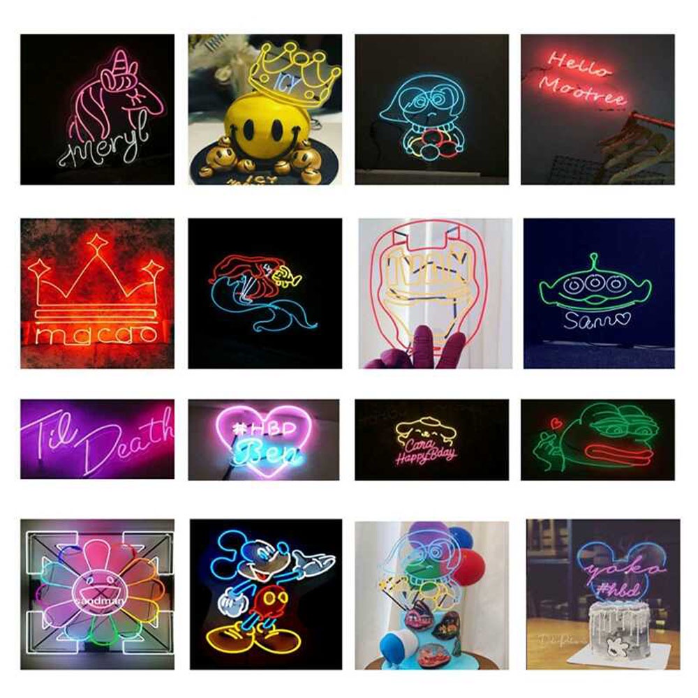 Dây Đèn LED Neon 1M 2M 3M 5M Chống Thấm Nước Trang Trí Xe Hơi