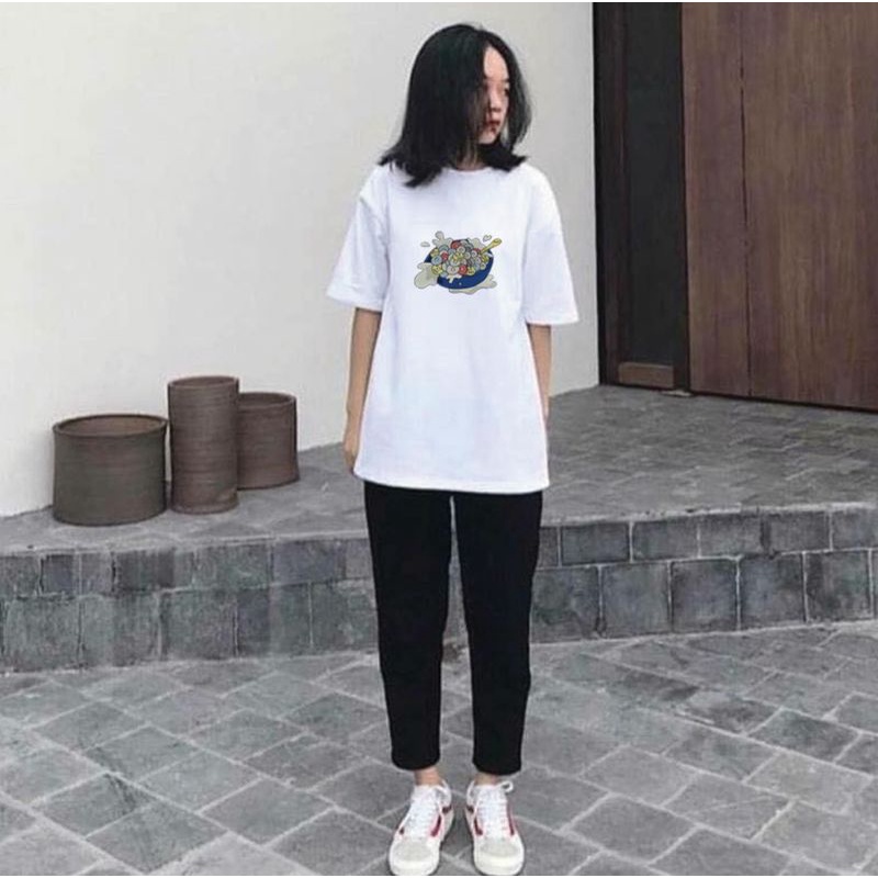Áo thun ❤Có size tay lỡ unisex form rộng Eat