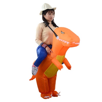 SUGE tiệc halloween đồ chơi vui nhộn bộ đồ bơm hơi khủng long hóa trang hóa trang Giáng sinh Quần áo vui nhộn quần áo cha mẹ và trẻ em