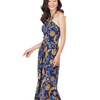 Đầm maxi họa tiết tươi mát