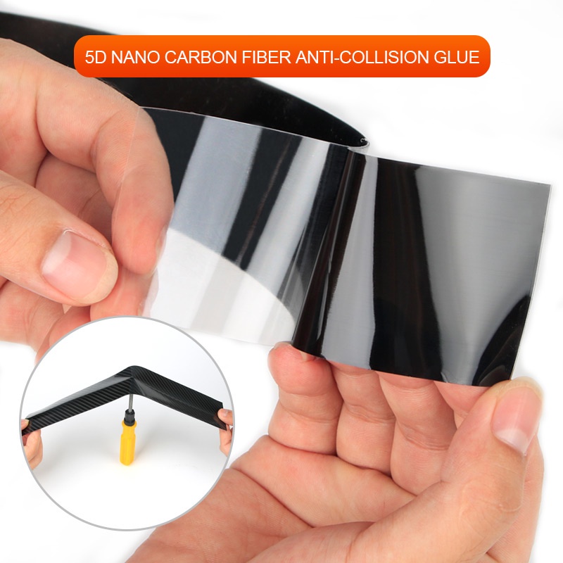 BLALION Tấm dán bảo vệ cửa ô tô bằng sợi carbon 5D chống trầy xước bụi và chống thấm nước 3m/10m
