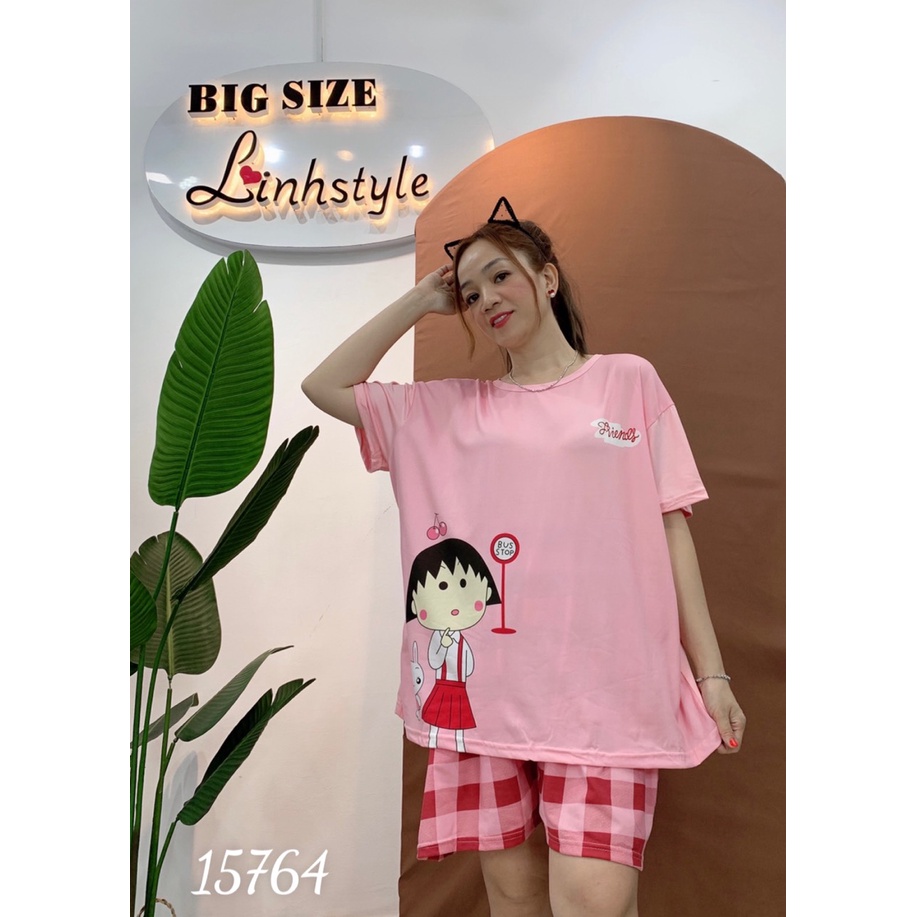 Đồ bộ BIG SIZE short Hình Magu Hồng-SS.H- 15764 | BigBuy360 - bigbuy360.vn