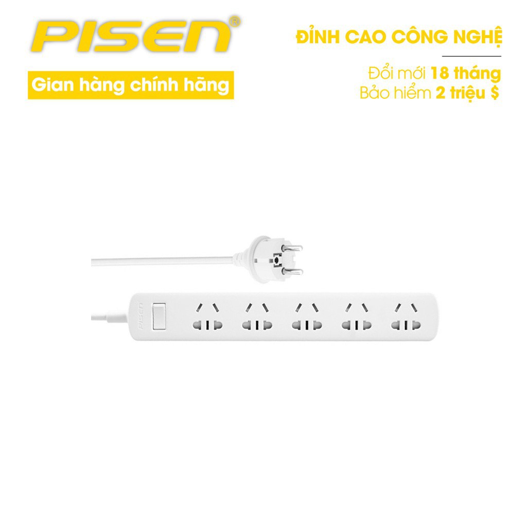 Ổ cắm điện Pisen 005(EP)(5x AC) - Hàng chính hãng