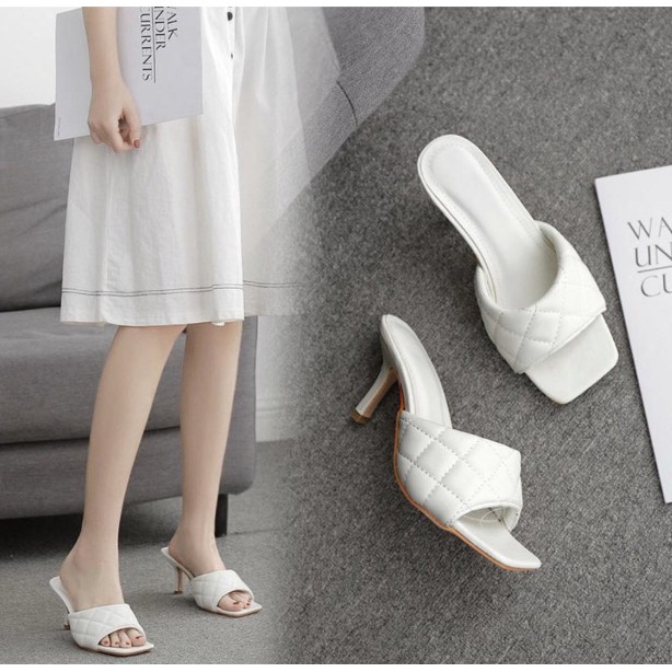 PAMELA - Dép Guốc Thời Trang Quai Ngang Trần Trám Hot Trend 2021 (5cm) - G01