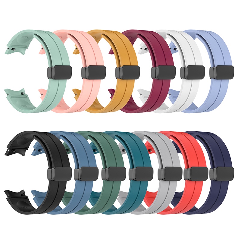 Dây Đeo Silicone Khóa Nam Châm Cho Đồng Hồ Thông Minh Samsung Galaxy Watch 5 / 4 44mm 40mm 5 Pro 45mm 4 Classic 42 46mm