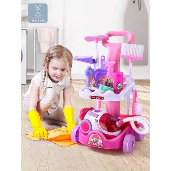 BỘ DỌN NHÀ CHO BÉ CLEANING SET CÓ MÁY HÚT BỤI