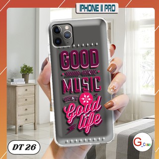 Ốp lưng iphone 11 pro dẻo trong in hình
