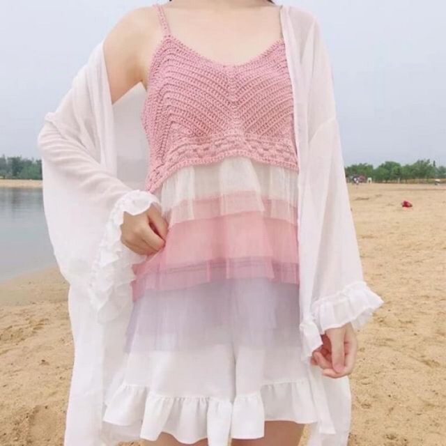 áo len hồng