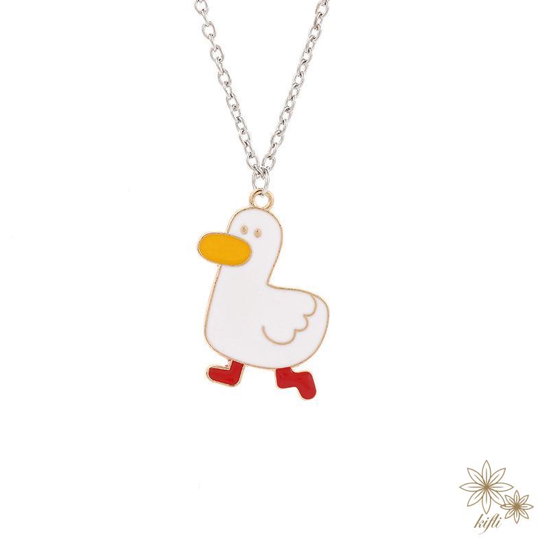 【Kifli】 Vòng cổ Mặt Hợp Kim Hình Động Vật Hoạt Hình Nhỏ Giọt