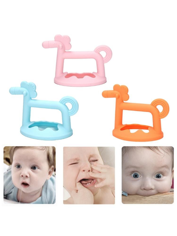 Đồ Chơi Gặm Nướu Hình Ngựa 3d Bằng Silicone Cho Bé