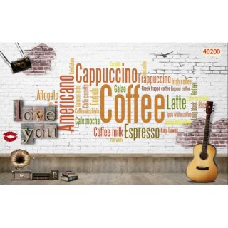 Tranh dán quán cafe, trà sữa, trà chanh KT 120x80cm