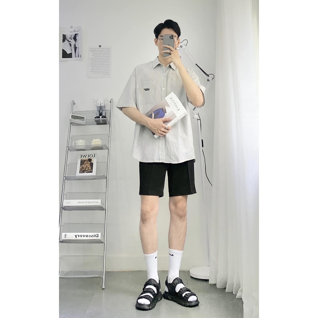 Quần Short Nam 2363, vải chéo Hàn co giãn nhẹ không nhăn from regular ( 3 màu)