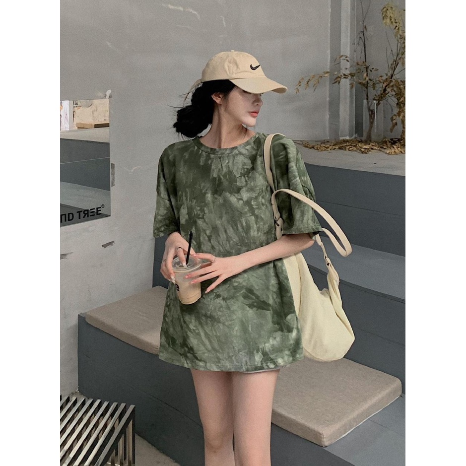 Áo Thun Ngắn Tay Hở Lưng Dáng Rộng Phong Cách Hàn Quốc Mùa Hè Hàng Mới 2022 Dành Cho Bạn Nữ