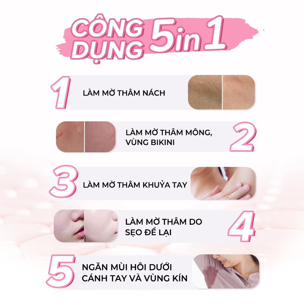 Serum Mờ Thâm Nách, Mông, Thâm Đầu Gối, Khuỷu Tay, Khử Mùi Vùng Nách Oriskin Sakina White Serum 30ml