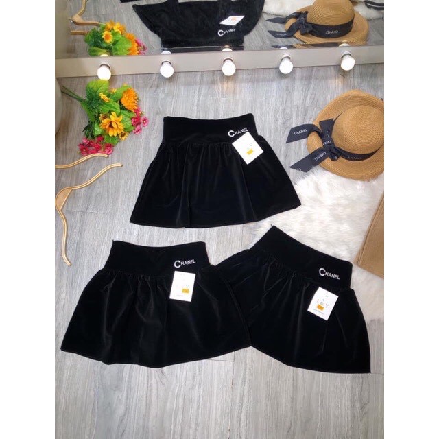 Chân váy xòe nhung bồng đính chữ hàng quảng châu siêu hot | BigBuy360 - bigbuy360.vn