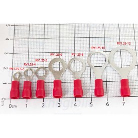 Đầu cos tròn ( đầu cos khuyên, phủ nhựa) RV 1.25-3, RV 1.25-4, RV 1.25-5, RV 1.25-6, RV 1.25-8, RV 1.25-10, RV 1.25-12 | BigBuy360 - bigbuy360.vn