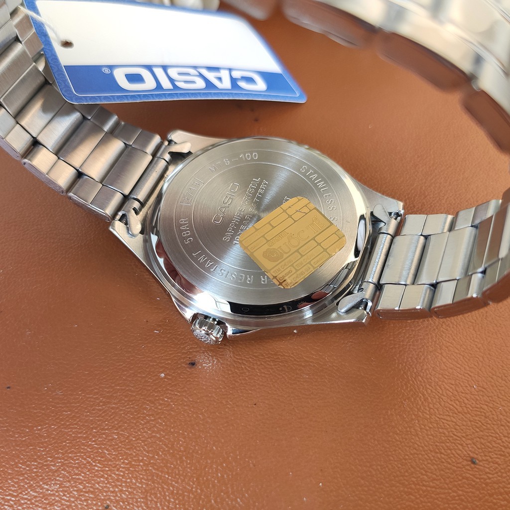 Đồng hồ Casio Nam 💖𝐅𝐑𝐄𝐄𝐒𝐇𝐈𝐏💖 Đồng hồ Casio MTS-100 kính sapphire chống xước pin 10 năm chính hãng