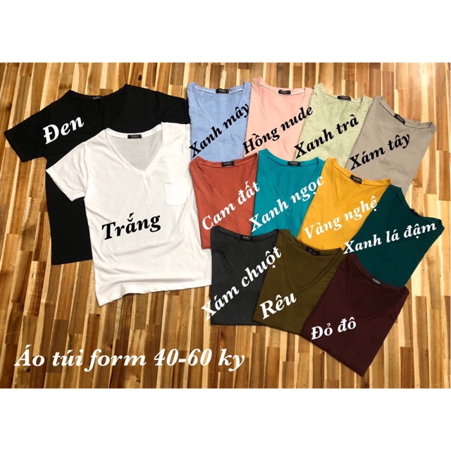 Áo thun cổ tim from rộng