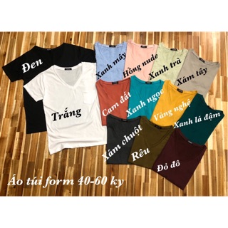 Áo thun cổ tim from rộng